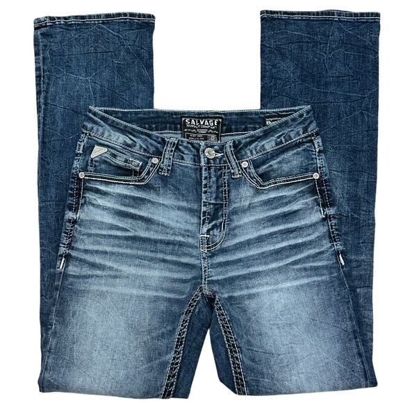 SALVAGE RIOT BOOT ATHLETIC FIT STRETCH JEANS Men's 31x34 - Picture 3 of 6